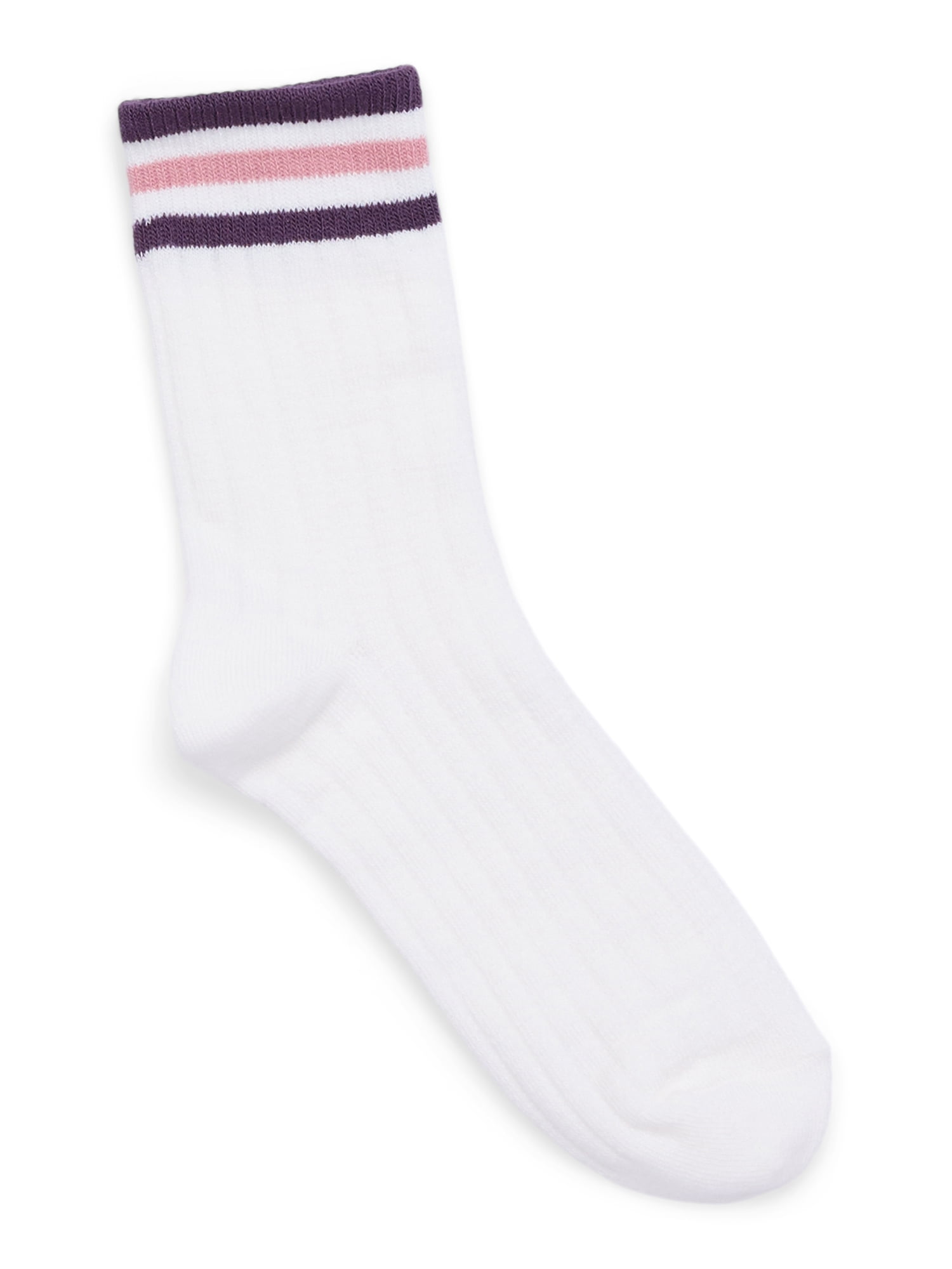 No Boundaries Fashion Pointelle Mid-Crew Socks, 6-Pack, Women's, Shoe Sizes 4-10