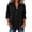 Black, variant on Henley V‑Notch Tops for Women Lightweight Soft Half Button Down Solid Color Blouses Relaxed Casual Roll Up Long Sleeve Fall Cotton Shirts XL