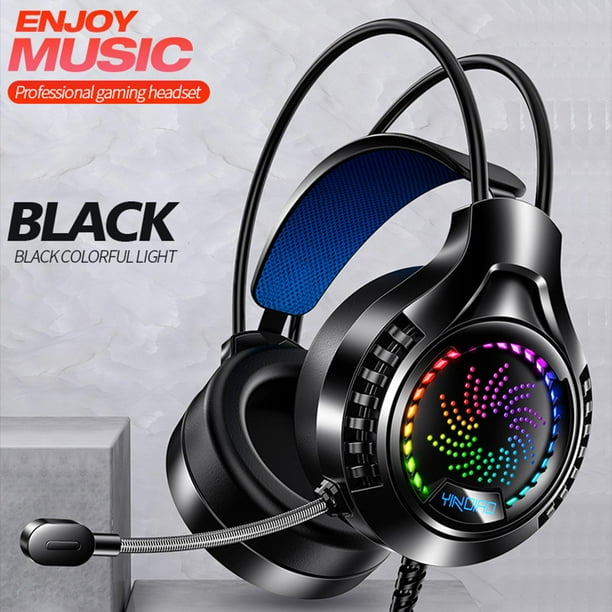 Auriculares para juegos con cable, cancelación de ruido con micrófono, micrófono giratorio para PC, computadora portátil, oficina, centro de llamadas USB doble de 35 mm Macarena Auriculares para juegos