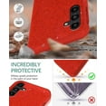thumbnail image 4 of Compatible with Samsung Galaxy A54 5G Case with Screen Protector for Women Girls Glitter Shockproof Samsung A54 5G Phone Case Cute Slim 3 in 1 Protective Cases (Red), 4 of 7