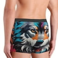 thumbnail image 6 of Cauagu Tie-Dye Wolf Head Print Boxer Briefs for Men,Comfortable Breathable Men's Underwear Moisture Wicking Underpants -Small, 6 of 8