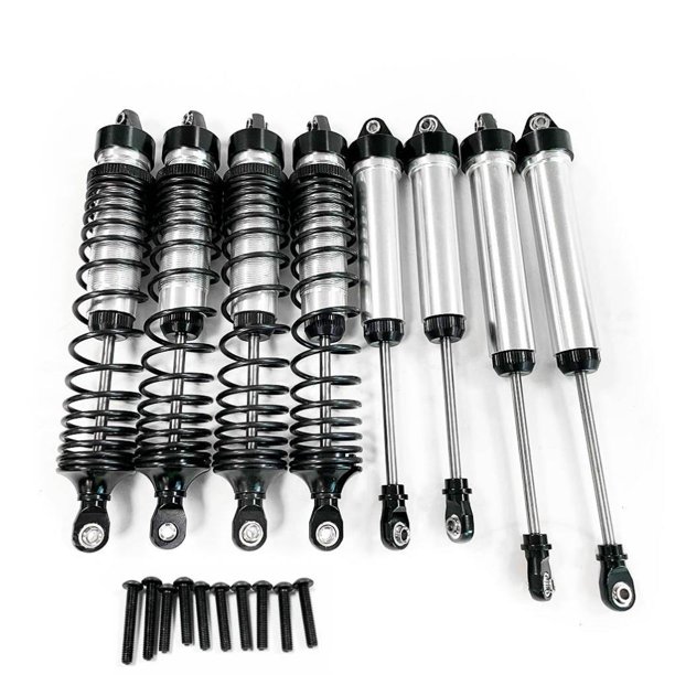 Amortiguador trasero delantero liso de aleación de aluminio Tholdsy RCGOFFLOW 8 Uds para 1/7 Rc modelo Negro