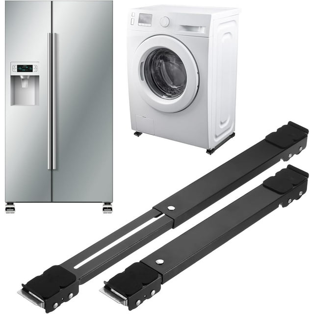PATIKIL Rouleaux d'Appareils, Glisseurs d'Appareils Extensibles avec Roues, Déplacer Facilement Laveuse, Sécheuses, Cuisinière, Réfrigérateurs, Mini Frigo, Appareils de Cuisine et Meubles, Noir