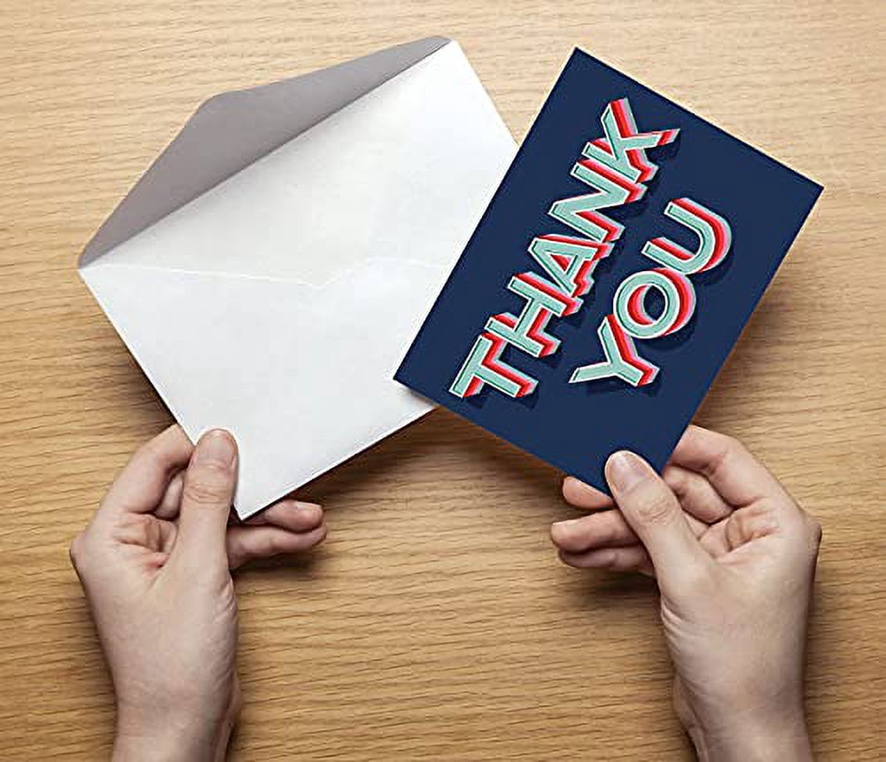 Better Office Products - Greeting card - 10.2 x 15.2 cm - thank you - assorted - pack of 100