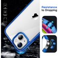 thumbnail image 5 of Étui pour iPhone 14 6.1 Pouces, Étui de Protection Antichoc, Dos Transparent Anti-Rayures (Bleu), 5 of 5