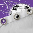 thumbnail image 4 of Feelyou Modern Soccer Sports Blackout Curtains Set of 2 (52x84 Each) for Kids, West Football Window Curtains, Purple Yellow Cartoon Theme Curtains and Drapes, Living Room Curtains Decor, 4 of 6