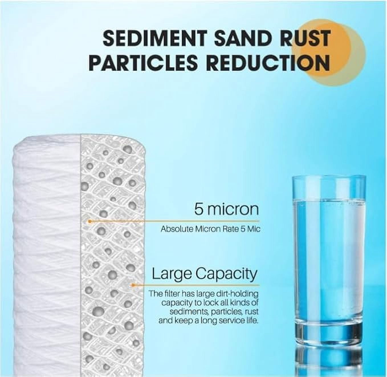 IPW Industries Inc. Compatible to Campbell HDSC5 Sediment Filter Cartridge, 5 Micron, 10" x 4.5", Large Capacity