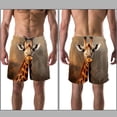 thumbnail image 3 of luoweisi Men's Beach Shorts Quick Dry Swim Trunks with Mesh Lining Giraffe 2XL, 3 of 5