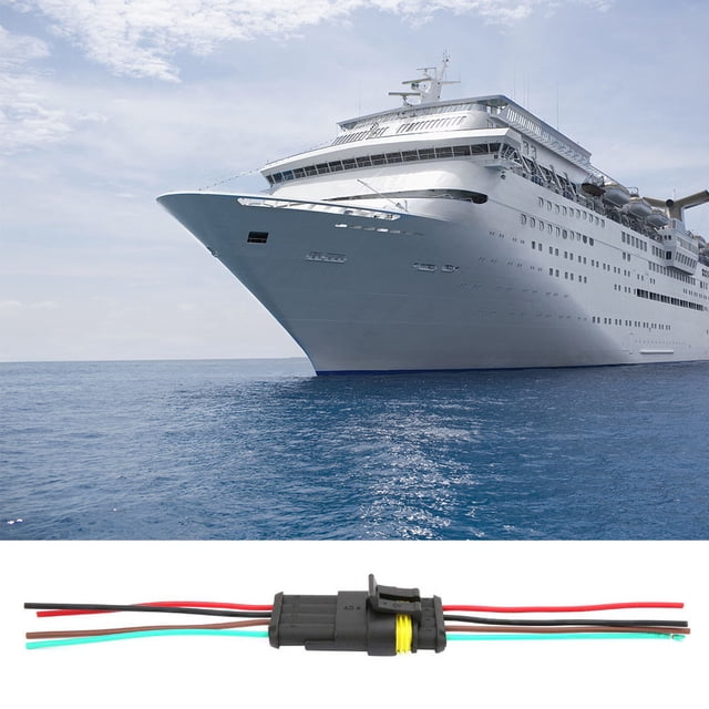 Car Waterproof Connector, Waterproof Practical Safe Connection Waterproof Electrical Connector Convenient for Marines for Trucks for Boats for Cars 4P,5P,6P
