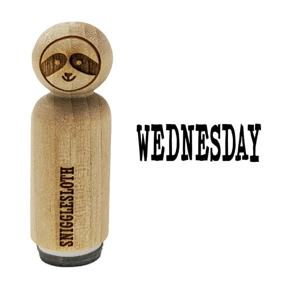 Wednesday Text Rubber Stamp for Scrapbooking Crafting Stamping - Mini 1/2 Inch