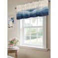 thumbnail image 6 of Blue Beige Ombre Curtain Valances for Windows, Minimalist Ocean Waves Linen Kitchen Valance Window Treatment, Light Filtering Block Curtains for Bathroom/Bedroom/Living Room 54'' x 18'', 6 of 9