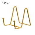 thumbnail image 3 of Unique Bargains 5Pack 3Inch Plate Stand for Display Iron Easel Plate Holder for Photo Gold, 3 of 5