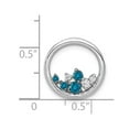 thumbnail image 4 of FB Jewels 14K White Gold 1/3 Carat Blue and White Diamond Circle Pendant Pendant Slide, 4 of 4