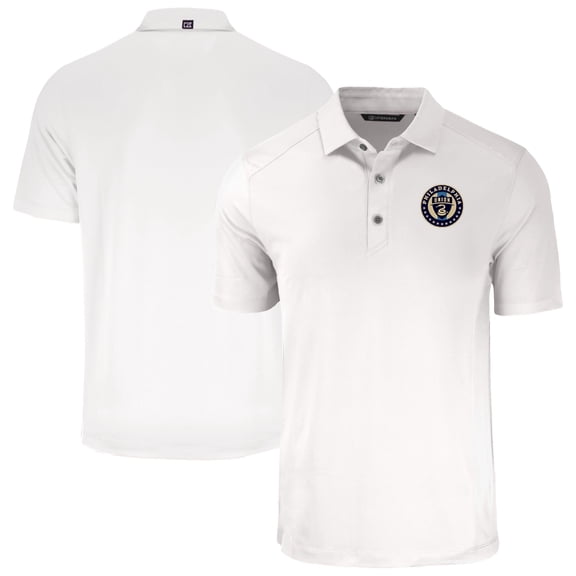 Men's-Cutter & Buck  White Philadelphia Union Forge Eco Stretch Recycled Polo