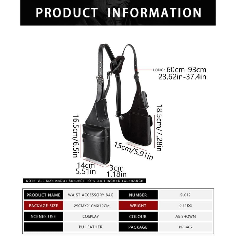 JZROCKER PU Retro Underarm Holsters Pouches with Adjustable Shoulder Strap for Film Enthusiasts and Player