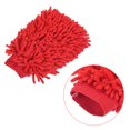 thumbnail image 4 of Uxcell Large Double-Side Microfiber Soft Chenille Dusting Mitten Light Green Rose Red 2in1 Set, 4 of 5