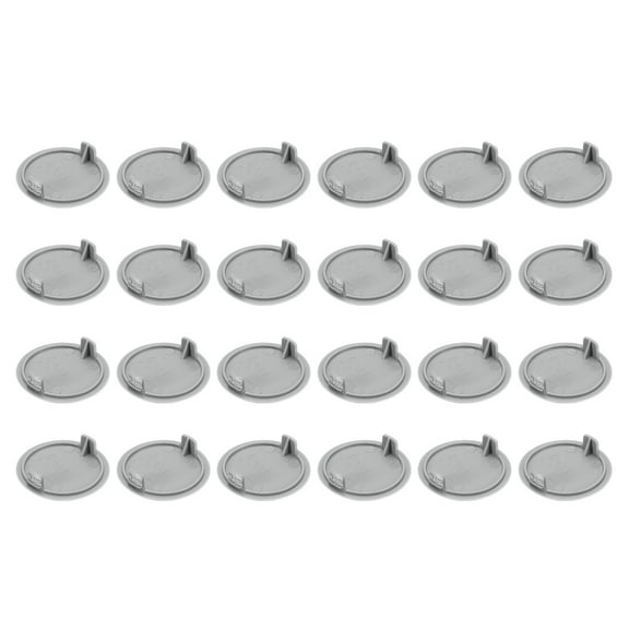 Uxcell 24Pcs Hinge Hole Covers, 35mm(1 3/8") Dia Plastic Concealed Hinge Hole Cover Plug Cap Round Flush Type Caps, Gray