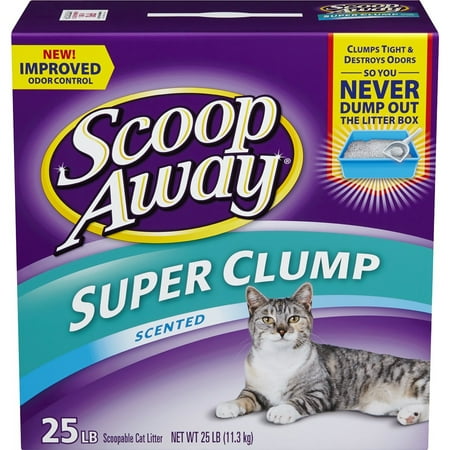 Scoop Away Super Clump with Ammonia Shield, Scented Cat Litter, 25 Pound Carton