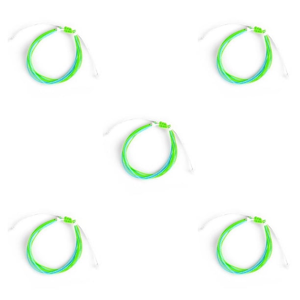 Minnieouse de cuerda Joyería estética hecha a mano para niñas adolescentes Verde + azul Verde+Azul 5Conjunto