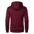 thumbnail image 4 of SGFCWSX Mens Full Zip up Hooded Jacket Casual Fleece Lined Sweatshirt with Zipper Pockets Wine Size S, 4 of 4