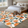 thumbnail image 4 of 6x9 Area Rugs for Living Room, Orange Non Slip Area Rugs for Kitchen Bedroom Entryway, Summer Botanical Leaves Watercolor Washable Carpet Runner Rug Floor Mats for Bedroom Home Decor, 4 of 8