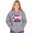 thumbnail image 3 of Betty Boop Red White Blue Patriotic Zip Hoodie Sweatshirt Women Brisco Brands S, 3 of 6