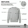 thumbnail image 5 of Unisex Malibu Crewneck Sweatshirt, 60/40 Cotton/Polyester Fleece Long Sleeve Winter Sweater (Heather-Black+Heather-Grey 2PCS, M), 5 of 7