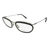 NEW OLIVER PEOPLES MASSINE MENS/WOMENS DESIGNER FULL-RIM TITANIUM BLACK / SILVER TITANIUM MADE IN JAPAN FRAME DEMO LENSES 52-18-133 EYEGLASSES/EYEGLASS FRAME