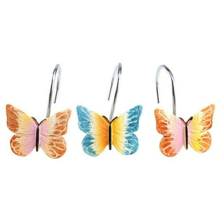 Agptek 12pcs Home Butterfly Anti Rust Decorative Resin Hooks For