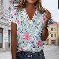 thumbnail image 4 of Blusas elegantes para mujer, túnica con cuello en V de encaje, camisetas informales, camisetas sin mangas, ropa femenina FLhrweasw Nuevo, 4 of 9