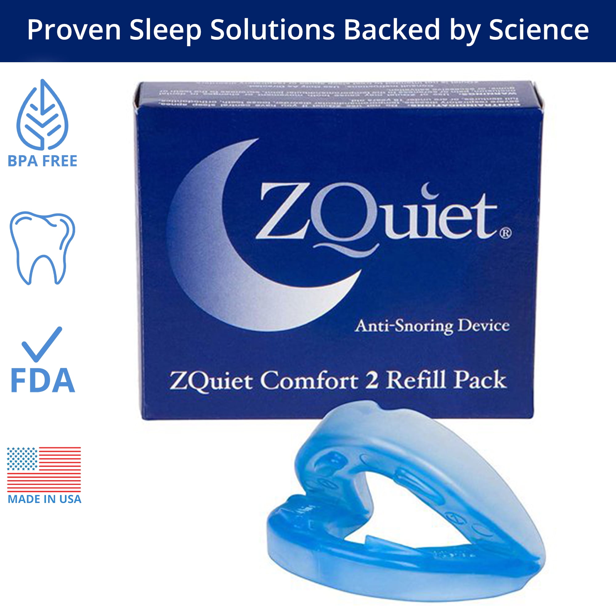 ZQuiet AntiSnoring Mouthpiece Solution Comfort Size 2 (Single