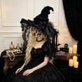 thumbnail image 5 of Dalxymotic Halloween Witch Hat, 18.1 Inch Bow Accent Hat, Halloween Decorations Indoor Outdoor, Fall Decor Spooky Season Hat, Witch Hat Gift for Women, Halloween Party, Home, Mantel, 5 of 6
