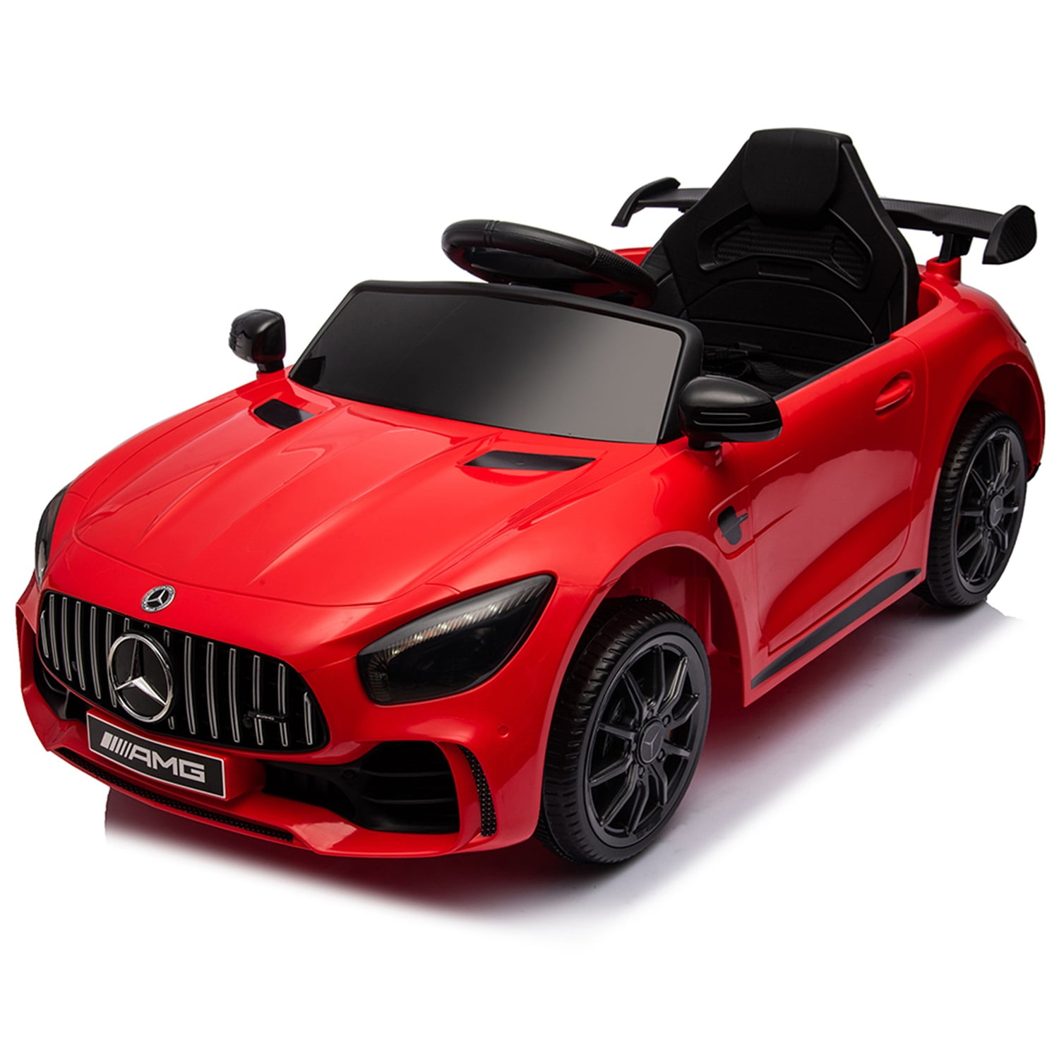 CIPACHO Licensed Mercedes-Benz AMG GTR Dual drive 12V Powered Ride Ons Sports Car with 2.4G Remote Control, Red
