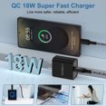 thumbnail image 2 of USB C Charger Block Fast Charging, 2 Pack QC 18W Charging Box with 10FT USB C Cable, Type C Block USB C Brick Cube Wall Charger Adapter Charger Station Power Base w/ Type C Phone Charger Cords, Black, 2 of 8