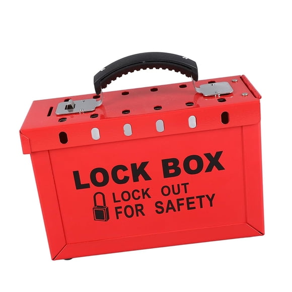 Caja de Seguridad DAUZ rojo con Ventana Transparente y Gestión de Grupos