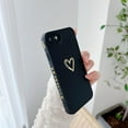 thumbnail image 6 of Compatible with iPhone SE 2022/2020 Case,iPhone 8/7 Case,Cute Plated Love Heart with Full Camera Lens Protection Case Soft Silicone TPU Protective Cover for iPhone 7/8/SE 3/2-Black, 6 of 6