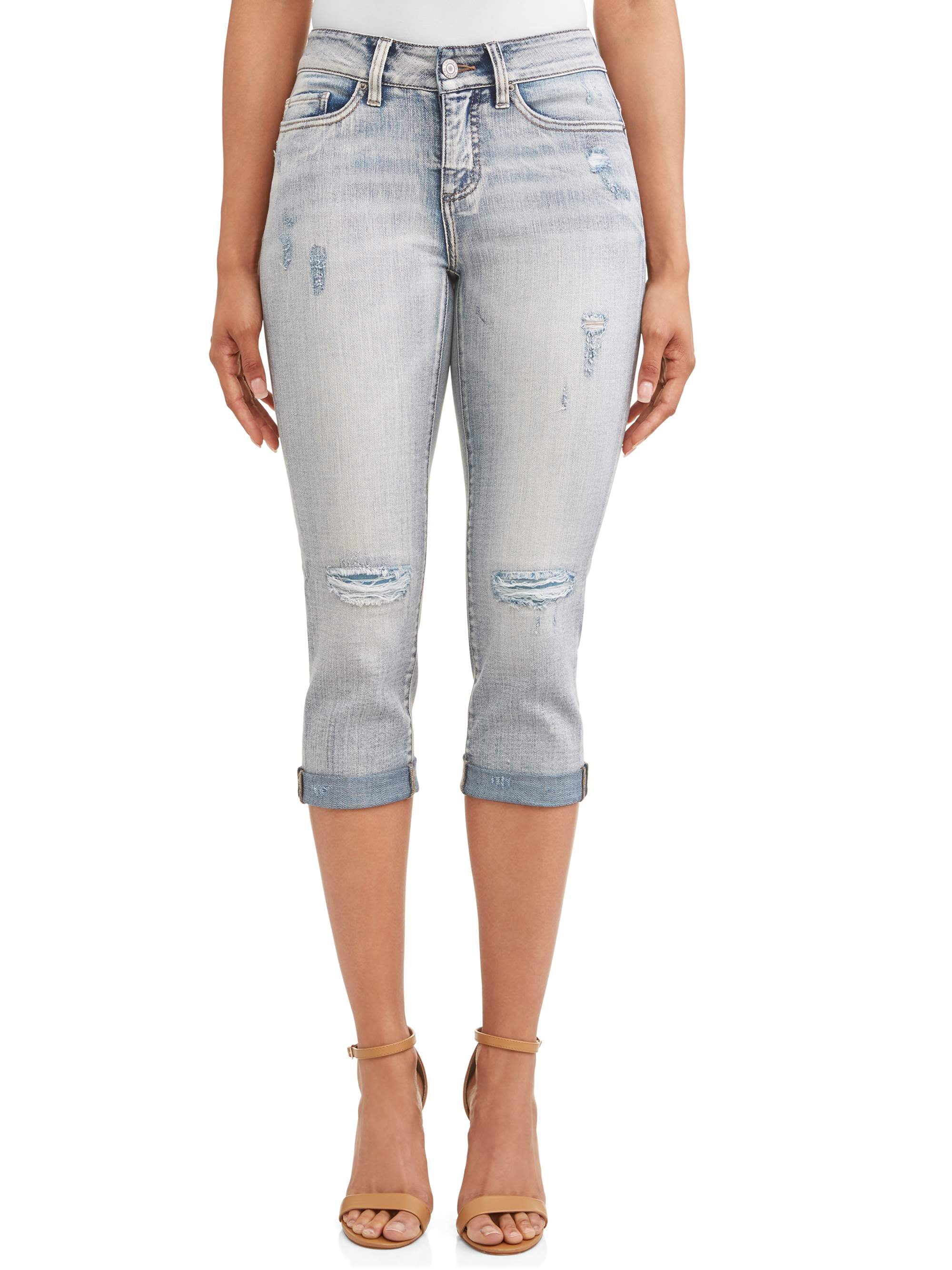 denim capris walmart