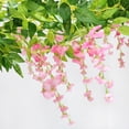 thumbnail image 4 of Artificial Wisteria Garland, 78 inch Fake Hanging Flower Vine, Silk Floral Rattan, Wall Hanging Greenery, Wedding Arch Flowers, Outdoor Garden Vines, Indoor Room Floral Decor for Home Decoration, 4 of 9