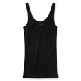 thumbnail image 1 of Camiseta sin mangas acanalada Aeropostale para mujer negro extragrande, 1 of 2