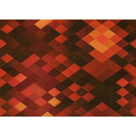 Ahgly Company Indoor Rectangle Patterned Cranberry Red Area Rugs, 4' x 6'