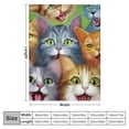 thumbnail image 4 of Shangniulu Cartoon Selfie Cat Flannel Blanket for Bed, Kitten Fleece Throw Blanket for Women, Men and Kids - Super Soft Plush Cat Blanket Throw, 4 of 6