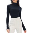 thumbnail image 1 of GHSDFBB Chandails à Col Roulé Simulé pour Femmes Manches Longues Mode Automne Basique Ajusté sous-Vêtements Thermiques Doux, 1 of 4
