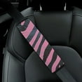 thumbnail image 4 of Shangniulu Pink Black Stripes Safety Seat Belt Cover Leopard Tiger Print Shoulder Pads for Universal Car Auto Interior Accessories, 4 of 5