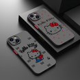 thumbnail image 2 of Sanrio Cartoon Hello Kitty Phone Case For iPhone 15 14 13 12 11 Pro Max mini XS XR X 8 7 6 Plus SE Frosted Translucent Cover FJH FJH, 2 of 7