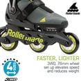 thumbnail image 4 of Rollerblade Microblade 3WD Inline Adjustable Roller Skates for Kids, Black, 4 of 5