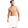 thumbnail image 4 of Elegani Men's Spa Wrap - Luxury Terry Velour, Comfy & Absorbent (One Size) White, 4 of 4