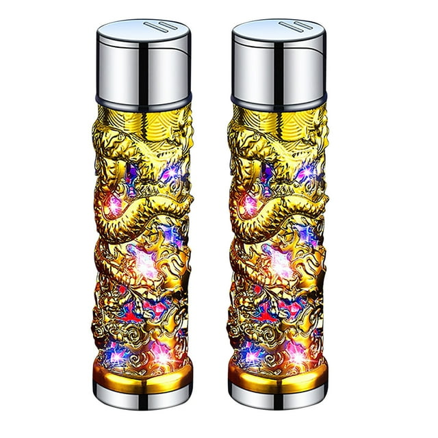 Meitianfacai 2-Pack High Temperature Windproof Jet Flame Lighters with Visible Fuel Window, Refillable Butane Torch for Household, Kitchen and Outdoor Use