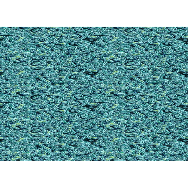 Ahgly Company Tapis Rectangulaire Lavable en Machine Intérieur Transitionnel Turquoise Vert, 7 Pieds x 10 Pieds