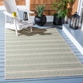 thumbnail image 2 of Safavieh Courtyard Seanna Striped Indoor/Outdoor Area Rug, Beige/Dark Green, 4' x 5'7", 2 of 10