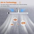 thumbnail image 2 of SOONTRANS Rain Shower Head with Handheld Spray Combo, 10" High Pressure Rainfall Handheld Shower, 11'' Angle Adjustable Extension Arm Bathroom, 2 of 7